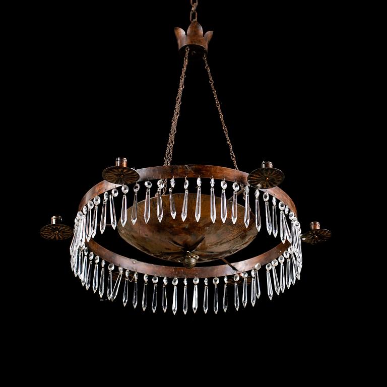 LJUSKRONA, 1900-talets första hälft, höjd ca 65 cm.