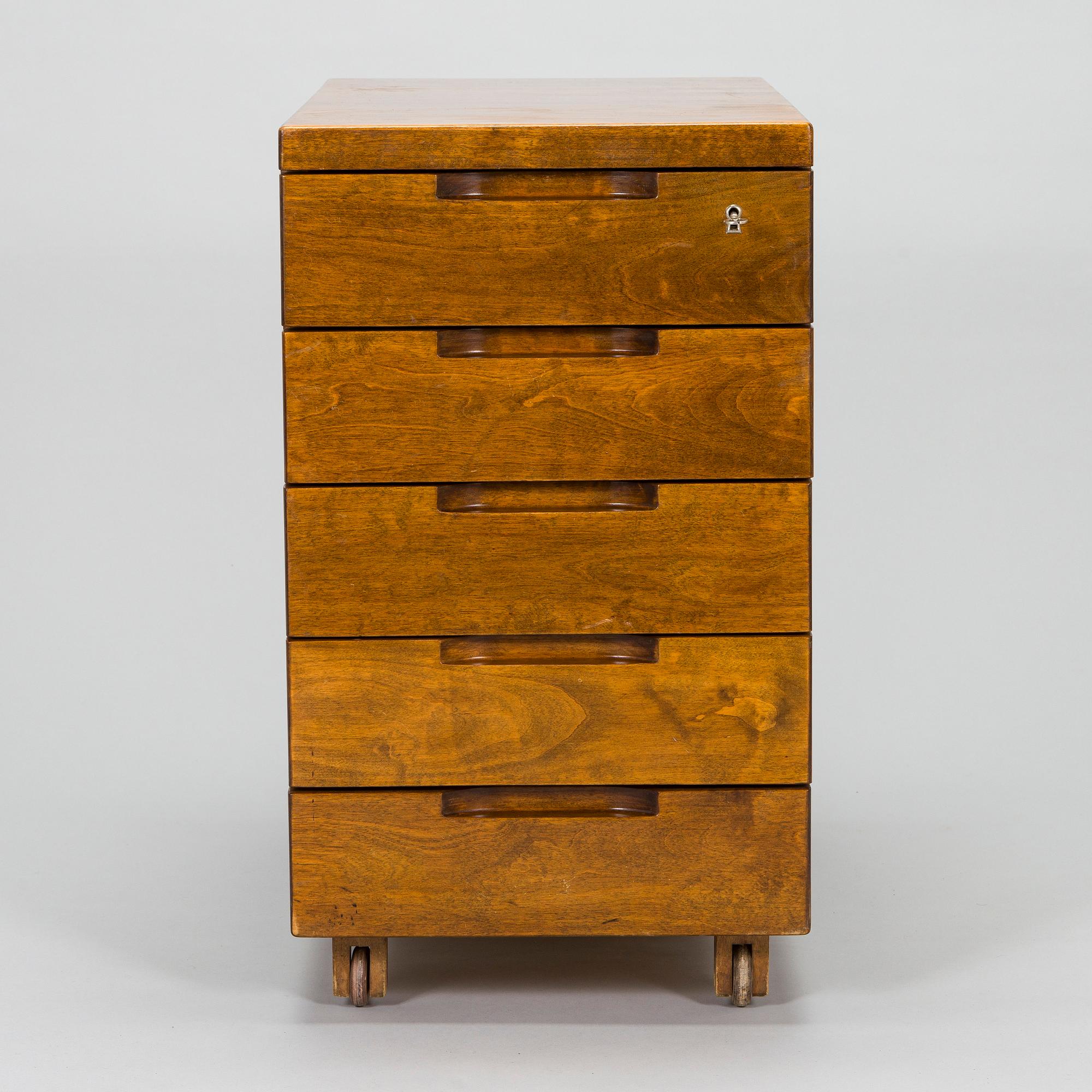 Aino Aalto, A 1940's 'B96' drawer unit for O.Y. Huonekalu- ja Rakennustyötehdas A.B. Finland.