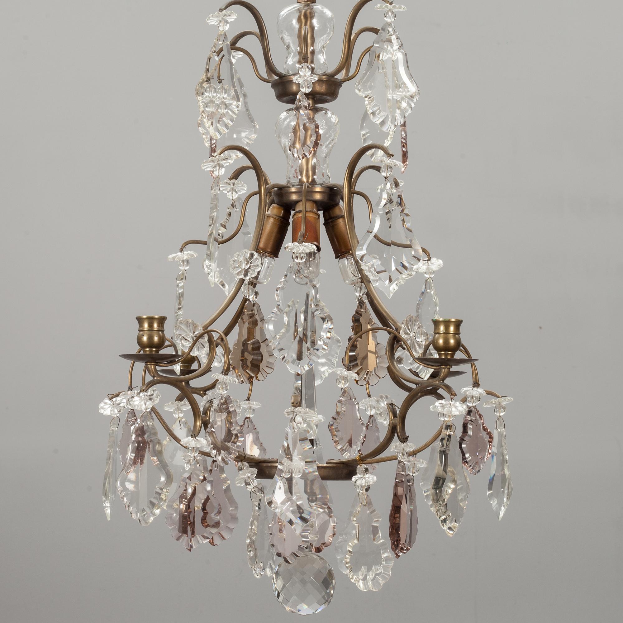 LJUSKRONA, rokokostil, 1900-talets andra hälft. Höjd 64 cm.