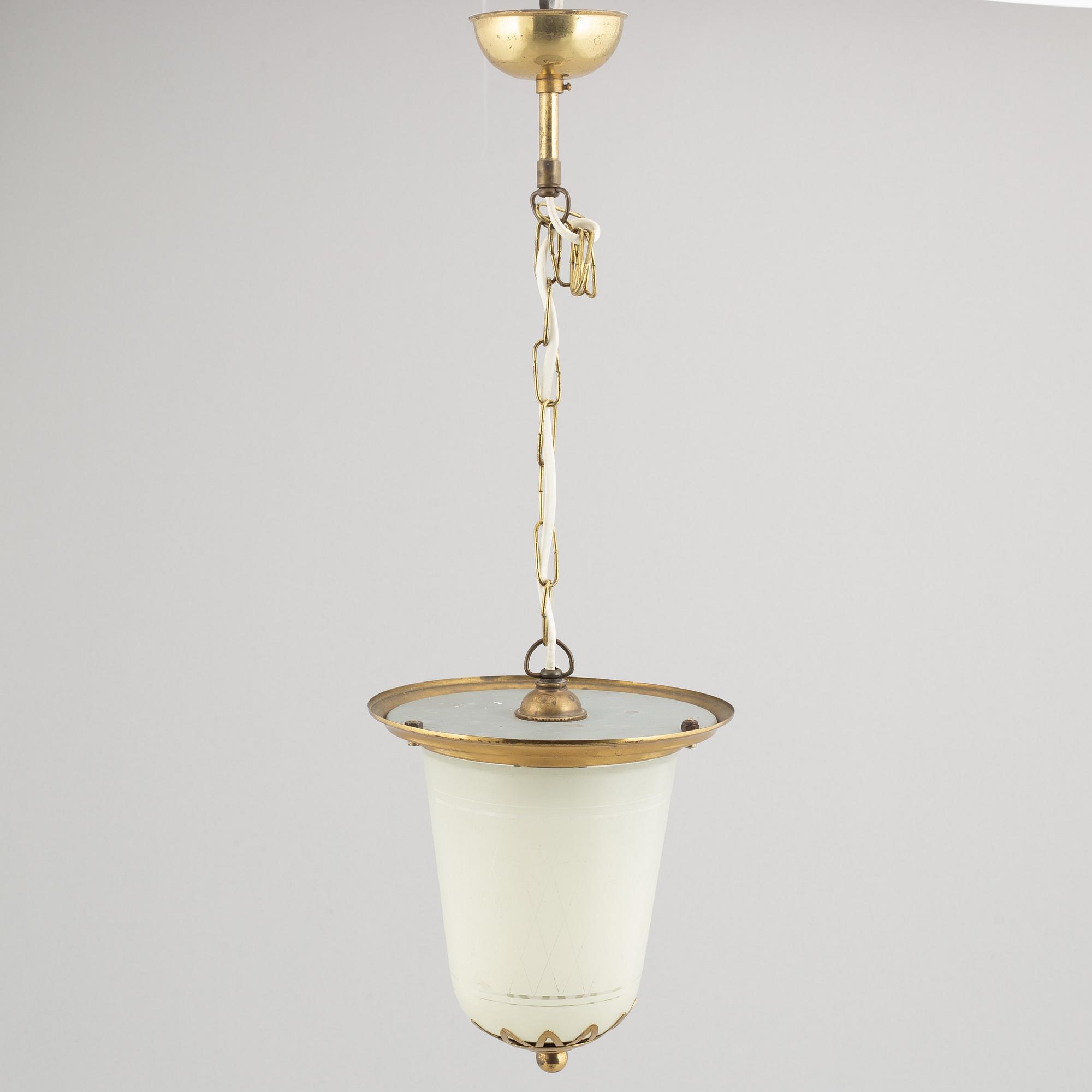 A Swedish Modern ceiling lamp, 1940's.