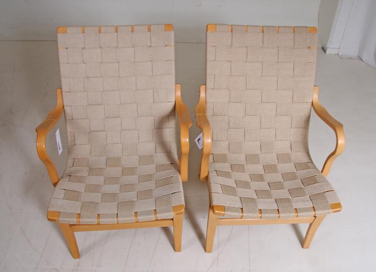 FÅTÖLJER, ett par, "Eva", Bruno Mathsson, Dux.