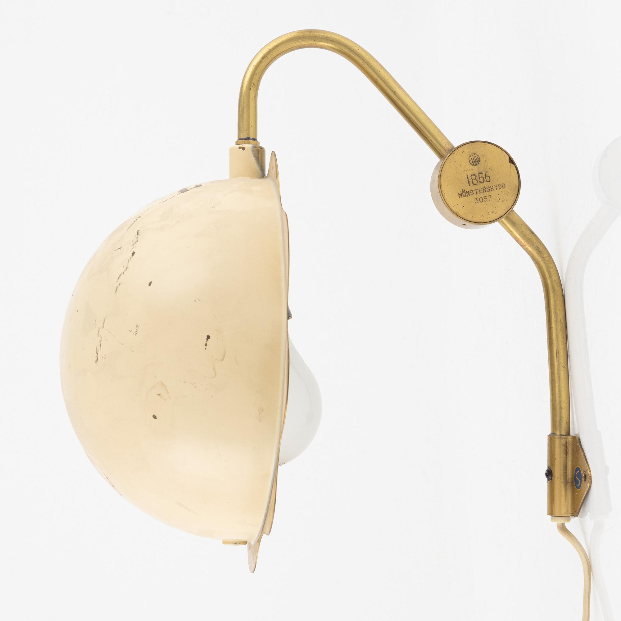 Vägglampa, Swedish Modern, EHAB (Edward Hagman AB), Norrköping, 1940-50-tal.