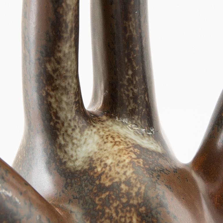 Gunnar Nylund, skulptur "Bockhuvud", Rörstrand unik stengods.