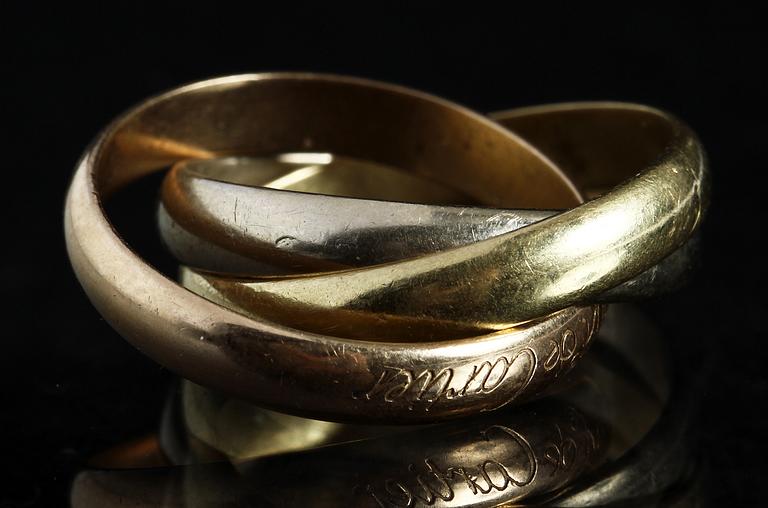 RING, Cariter, "Trinity"18 K guld.