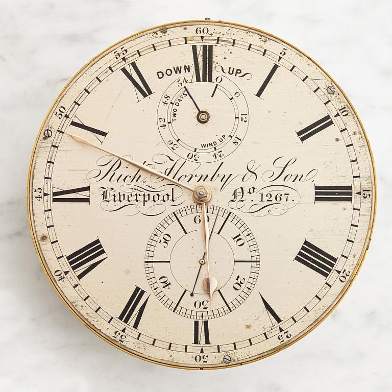 RICHARD HORNBY & Son, Liverpool, Two-Day Marine Chronometer, No 1267, 180 x 180 x 195 mm.