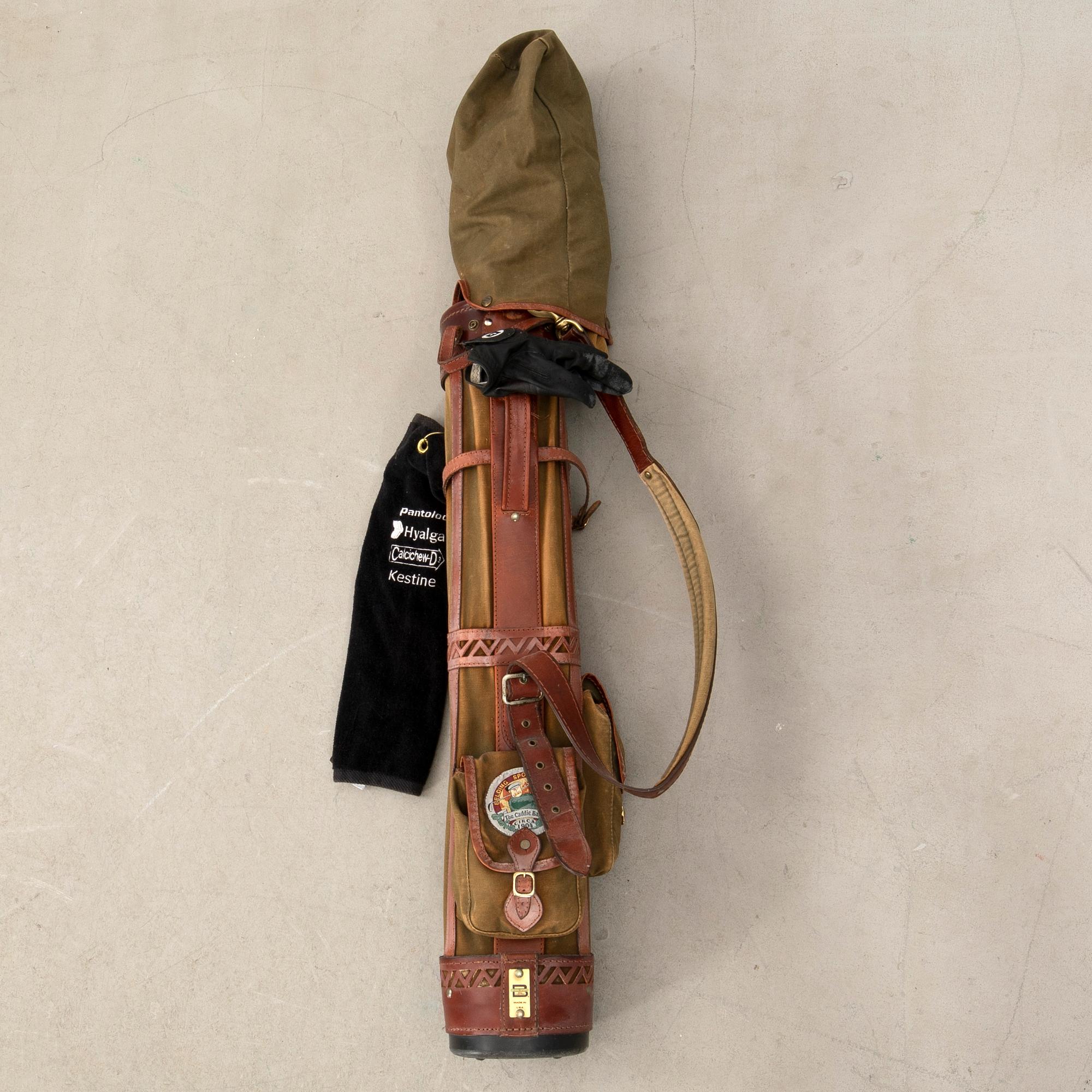 Golf clubs with bag Scotland first half of the 20th century.