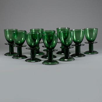 VINGLAS, 10 st, 1900-talets andra hälft.