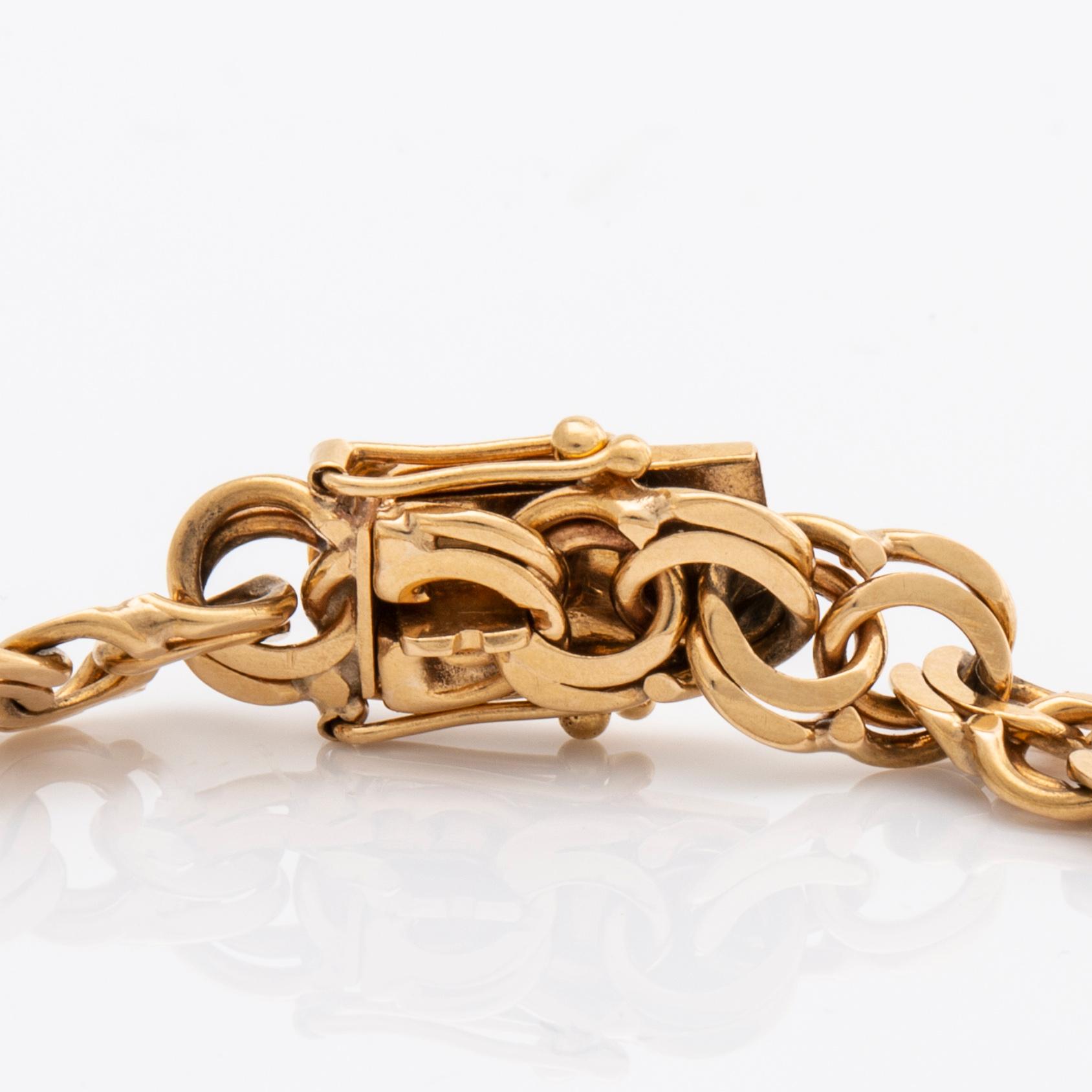 BRACELET 18K gold, 13,5 g, Vibergs Guldvaror Avesta 1960.