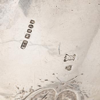 A pair of silver spoons, import mark of Edwin Thompson Bryant, London 1896.