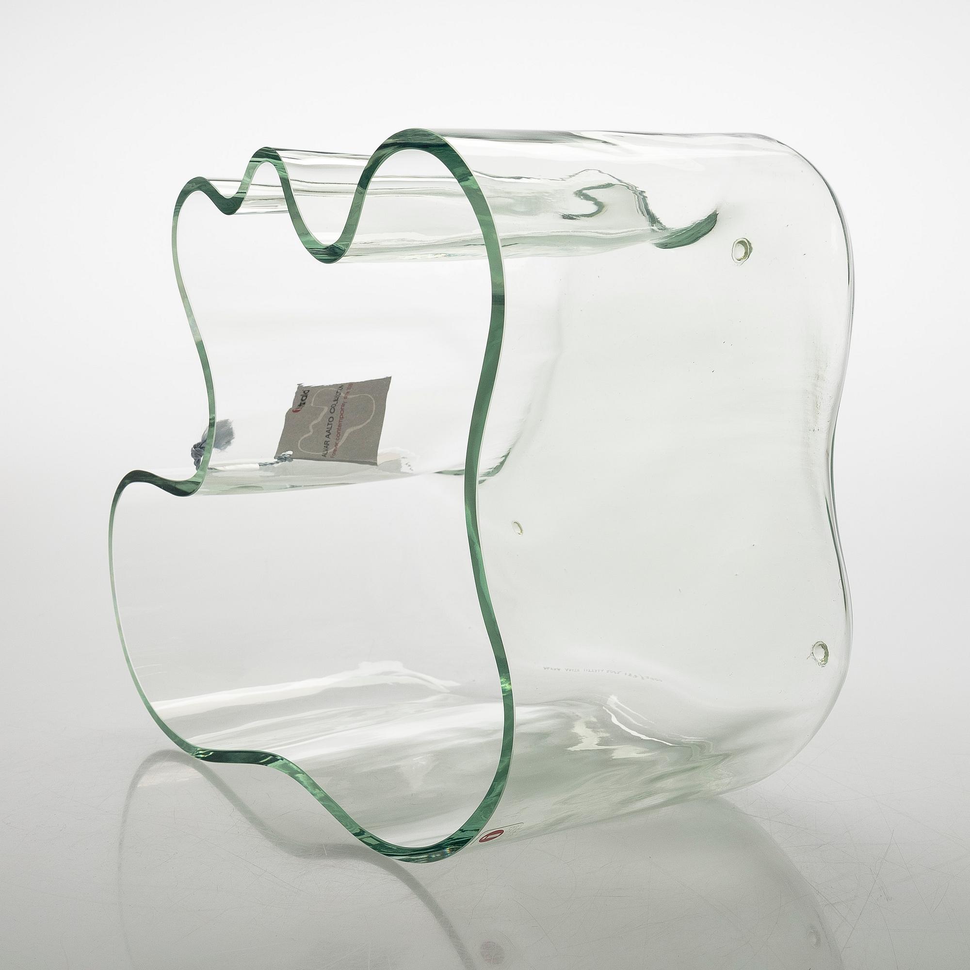 Alvar Aalto, a glass vase model 3031, signed Alvar Aalto Iittala 2002 and numbered 187/2000.