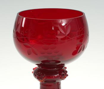REMMARE, 12 st Böhmiskt glas, 1900-talets början.
