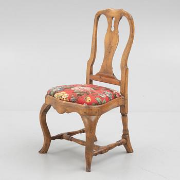 A Swedish rococo chair, Stockholm, later part 18th century.