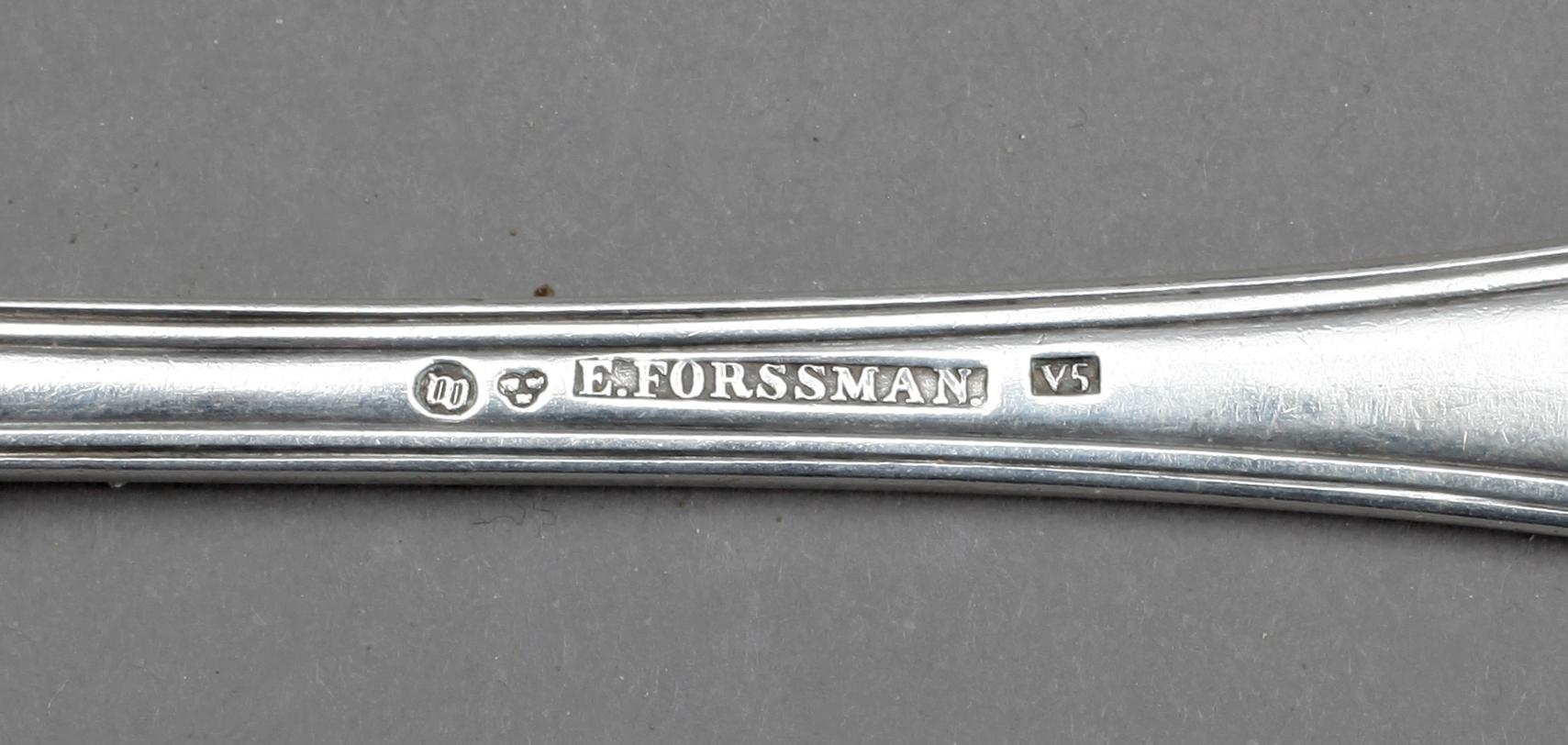 SKEDAR, 21 st, silver, bl a E. Forrsman, 1875, tot vikt 628 gram.