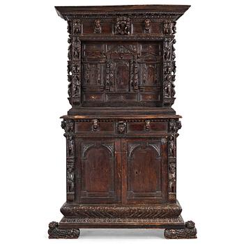 35. A Renaissance-style cupboard, 1800's, with older parts.