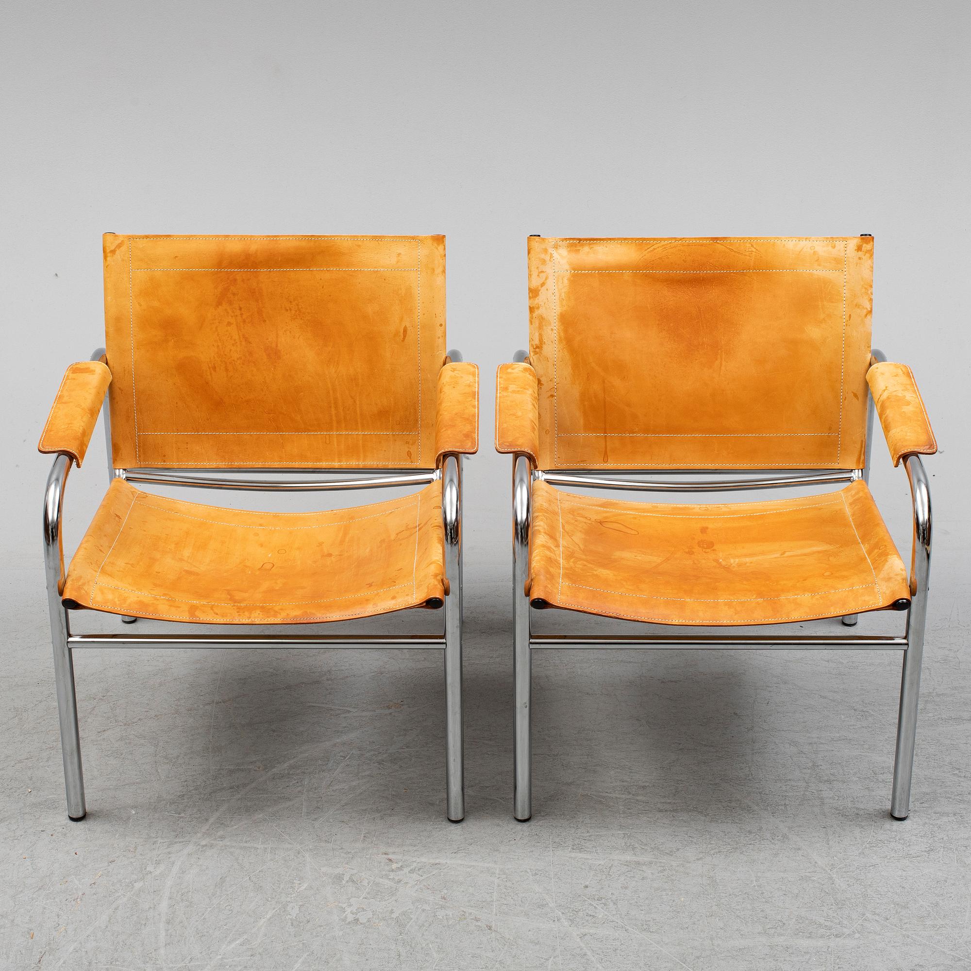 A pair of late 20th century  'Klinte' easy chairs by Tord Björklund, for IKEA.