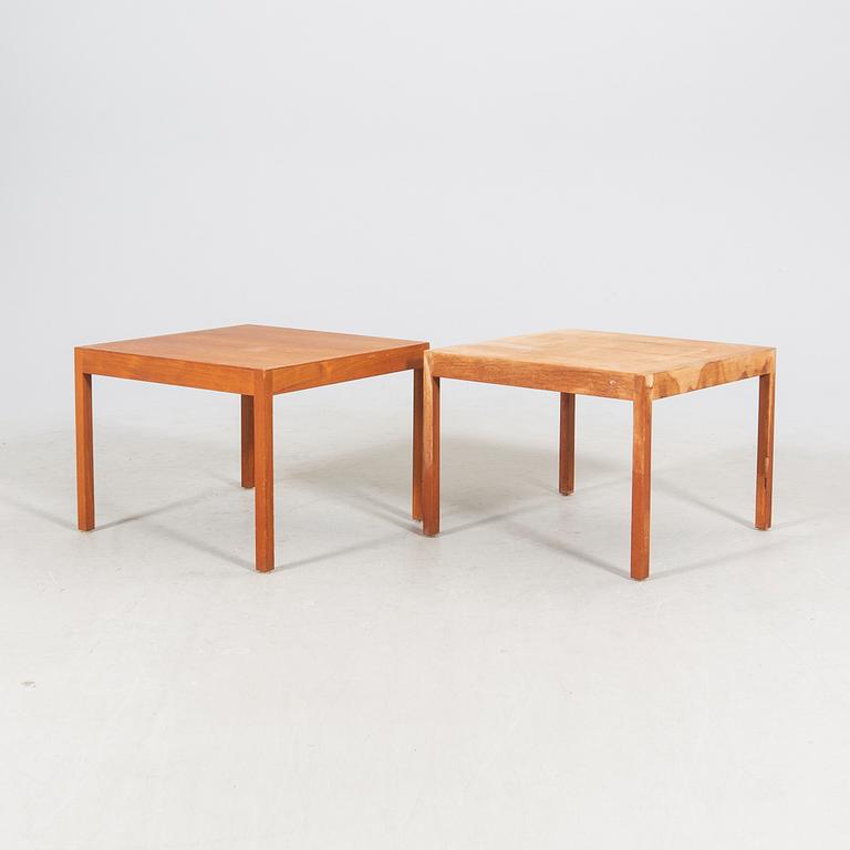 Hans J Wegner, a set of two teak side tables.