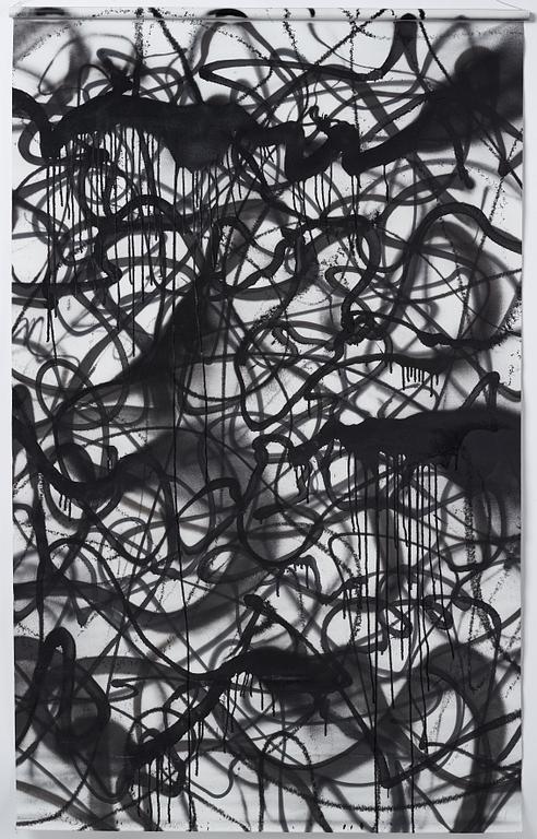 Magnus "NUG" Gustafsson, spray paint on canvas signed and dated 2013 verso.