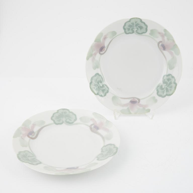 Alf Wallander, 6 + 3 small plates, Art Nouveau, early 20th century.