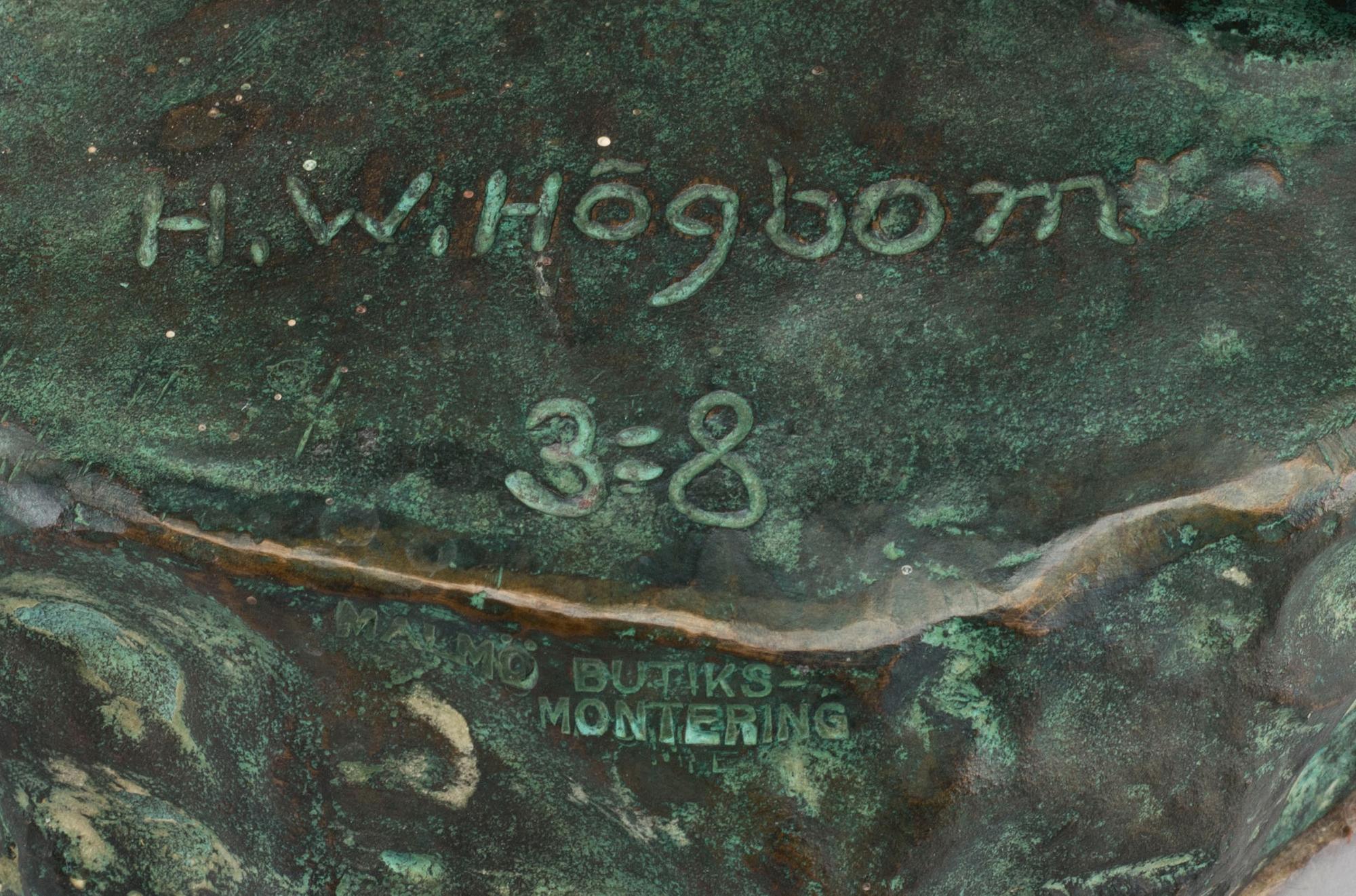 HELGE HÖGBOM, skulptur, brons, signerad samt numrerad 3:8.