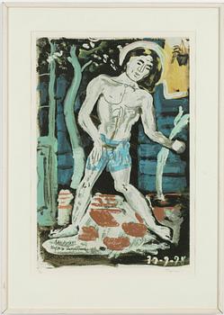 Yannis Tsarouchis, "Bather dancing the zeimbekika".