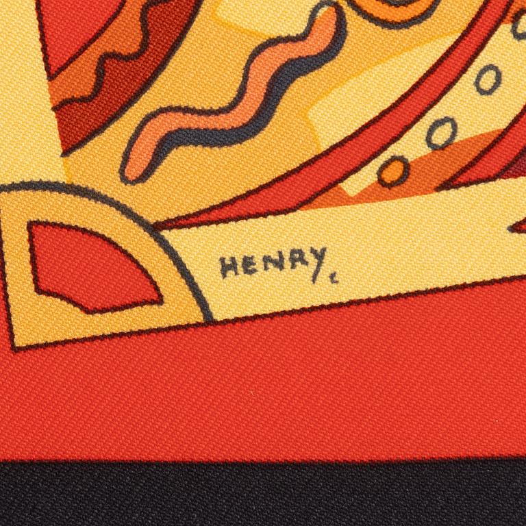 Hermès, scarf, "La Mecanique des Idees".