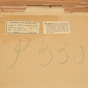 Inge Schiöler, pastel, signed and dated 1962.