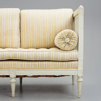 A late Gustavian sofa by J Lindgren (master 1770-1800), late 18th century.