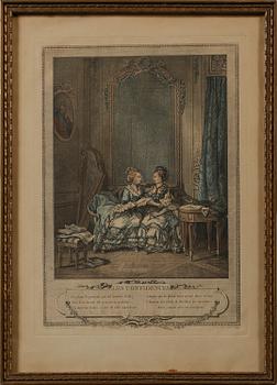 GRAVYRER, 5 st, delvis kolorerade kopparstick, 1700/1800-tal.