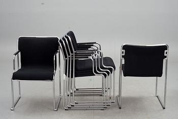KARMSTOLAR, 6 st, Lindau & Lindekrantz, Lammhults, Sverige, 1990-tal.