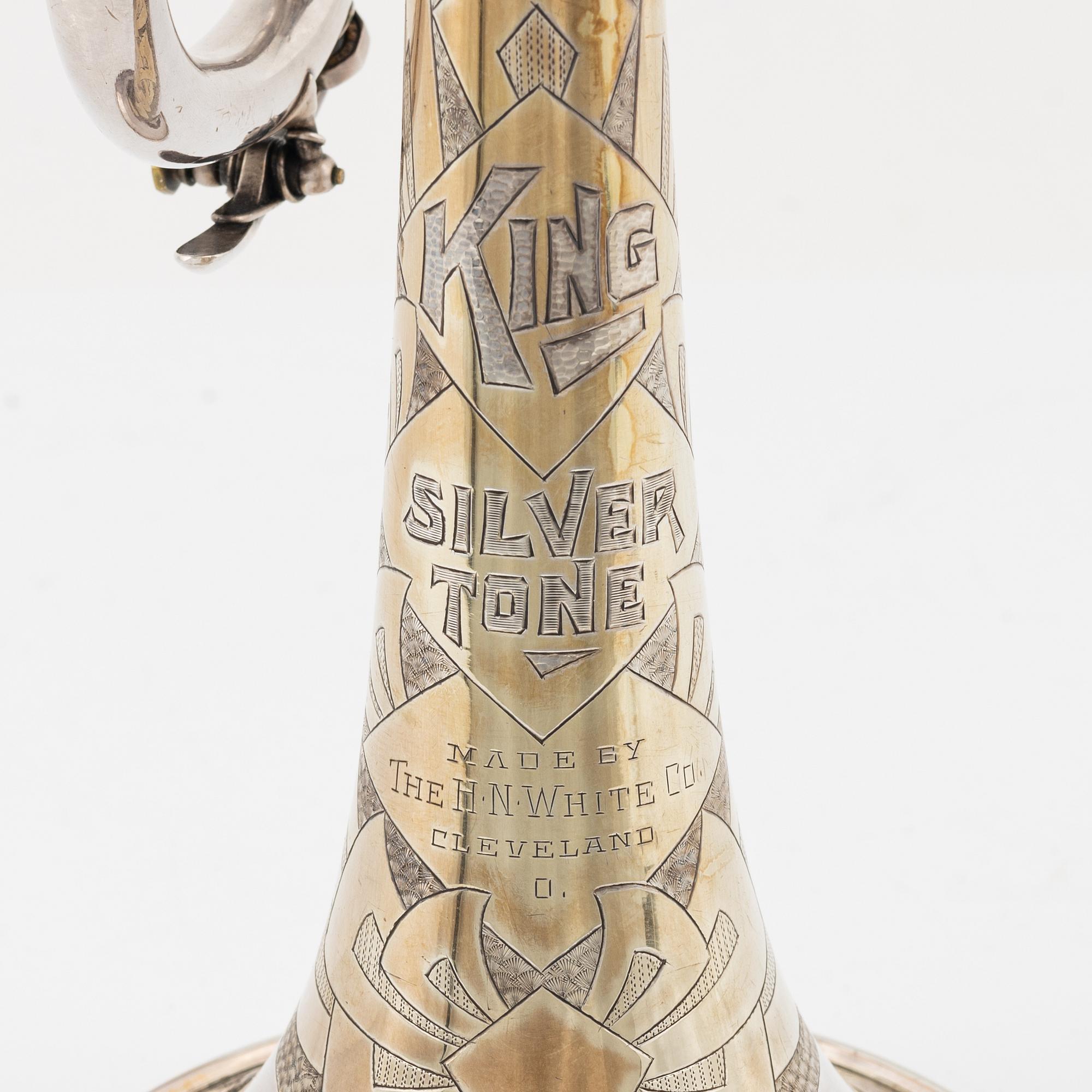 Trumpet, "King Silver Tone". H N White Co. Cleveland.