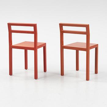 Boris Berlin/Poul Christiansen, a set of six 'Non' chairs from Komplot Design, Källemo.