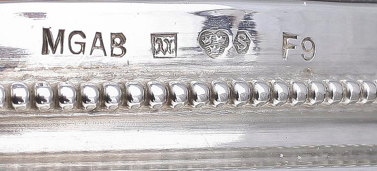 KANDELABRAR, ett par, silver, MGAB, Uppsala,1956.