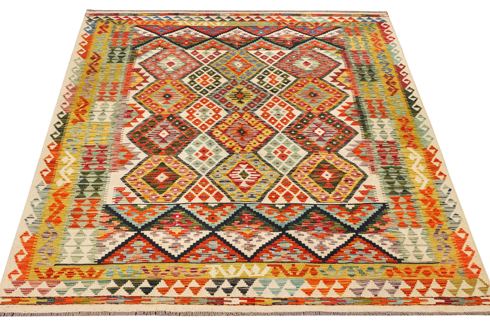 A Kilim carpet, c. 251 x 198 cm.