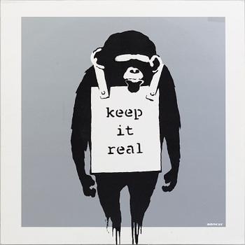 BANKSY, after, "Keep it real", 12" EP, DJDM, Danger Mouse, released 2008. Numrerad 0664 / 1000.