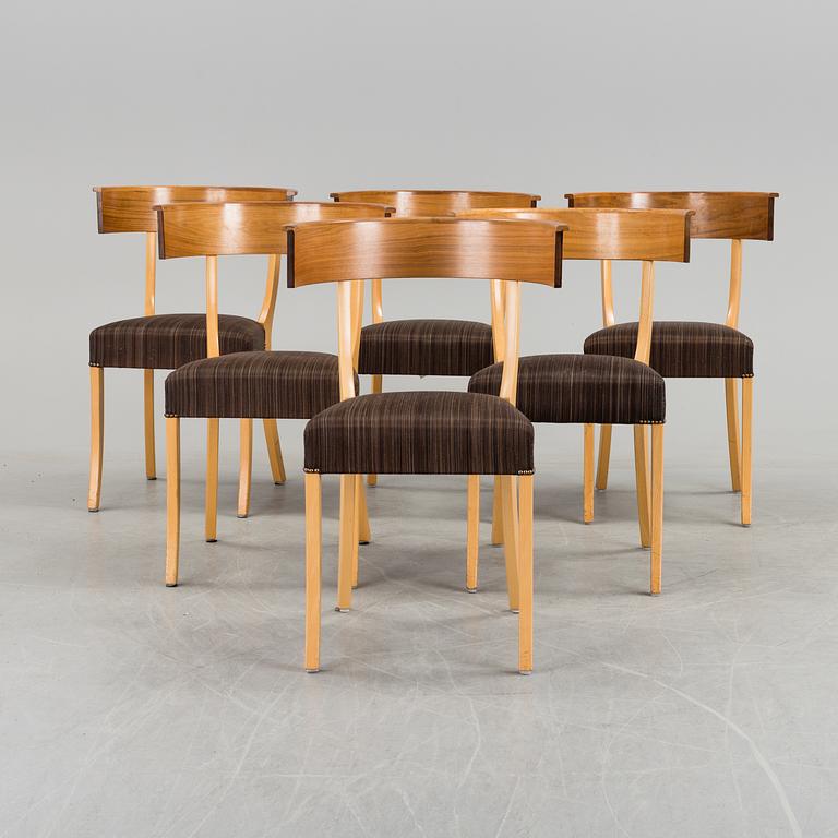 Six chairs by Josef Frank, Firma Svenskt Tenn.