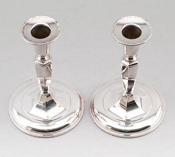 LJUSSTAKAR, 1 par, silver, Göteborg 1958.