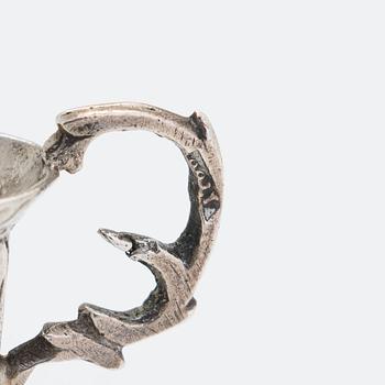 Supkoppar, 2 st, silver, Moskva 1700-tal.