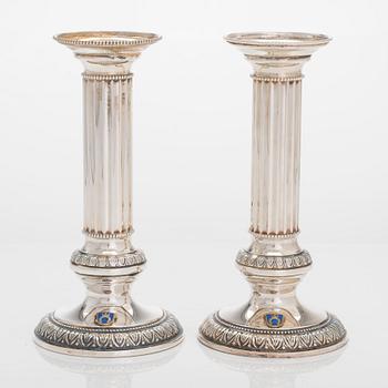 A pair of silver candlesticks, Kultateollisuus, Turku 1996.