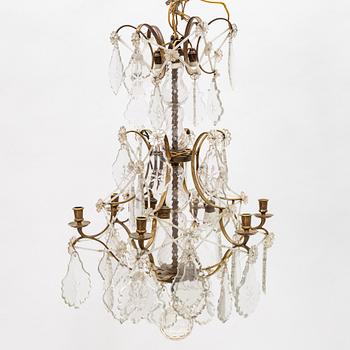 A rococo style chandelier from around the year 1900.