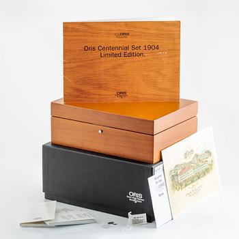 Oris, Centennial Set 1904, "Limited Edition", chronograph, wristwatch, clock, 42,5 mm / 57 mm.