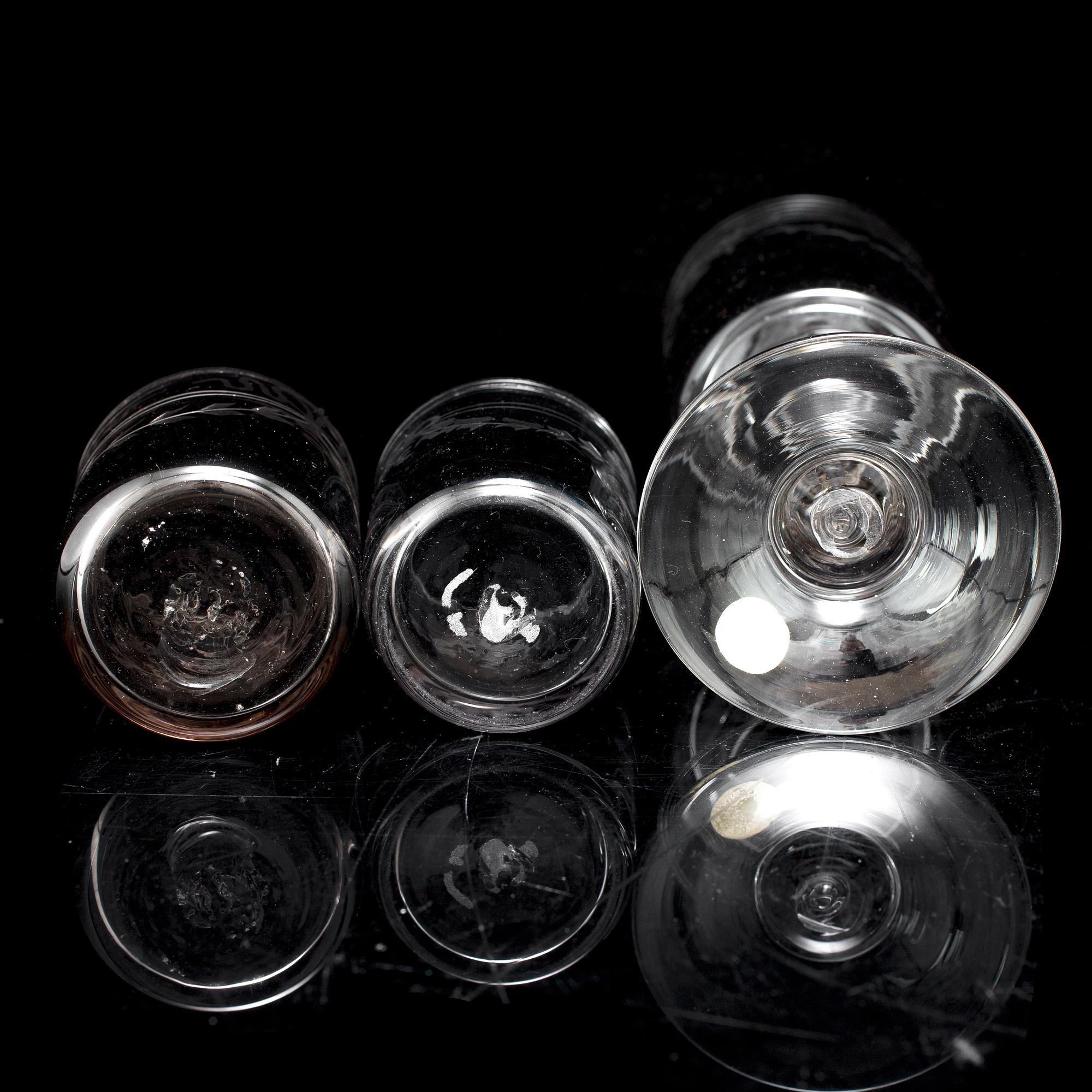 GLAS, 14 st, "Antik", Reijmyre Glasbruk.