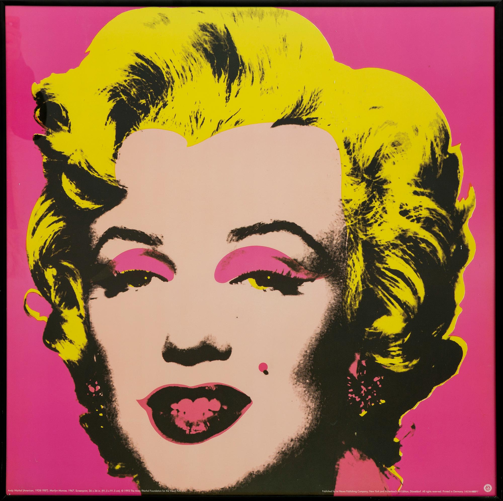 ANDY WARHOL, after, offsetlitograph / poster, "Marilyn Monroe", 1993.