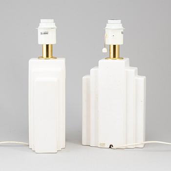 A pair of late 20th Cenutry table lights from Boréns.