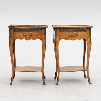 A Pair of Louis XV-Style Bedside Tables, 20th Century.
