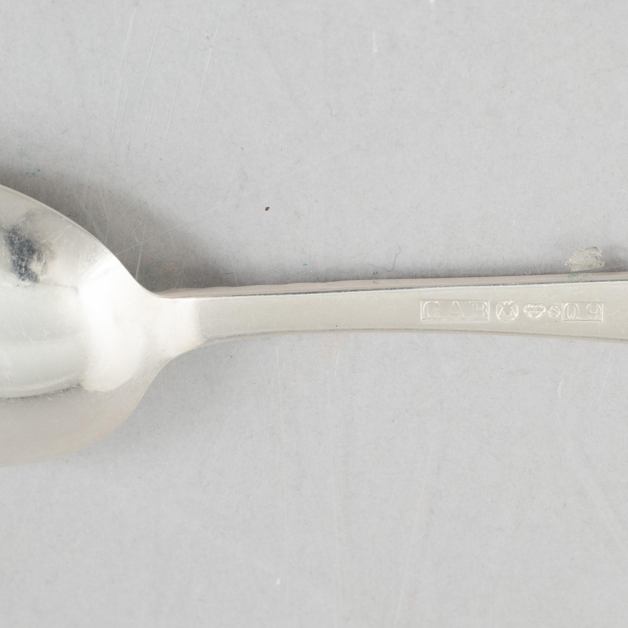 Jacob Ängman, a 100-piece silver flatware set, "Rosenholm", GAB, 1965-1990.