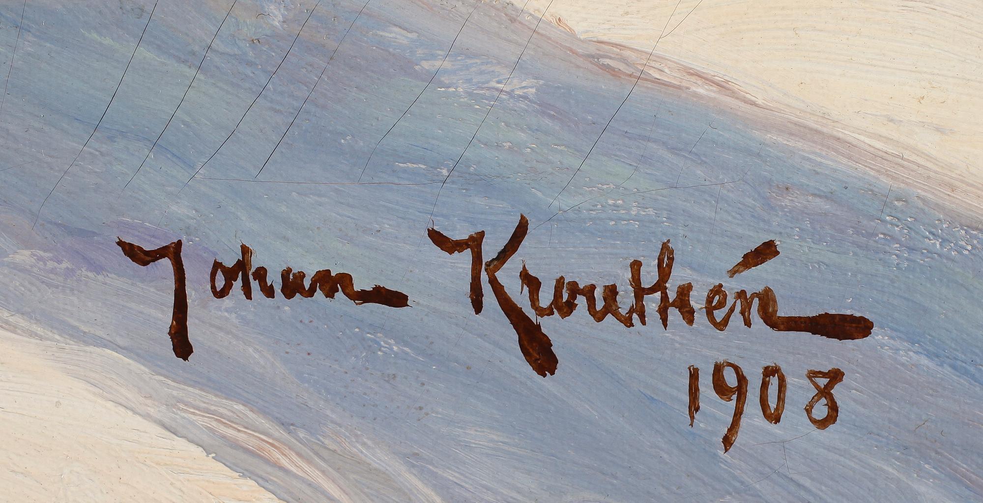 JOHAN KROUTHÉN, olja på duk, signerad och daterad 1908.