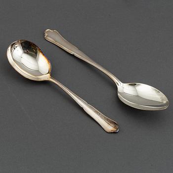 A german silver cutlery service, silver 800, including Bruckmann (68+ 24 pieces).