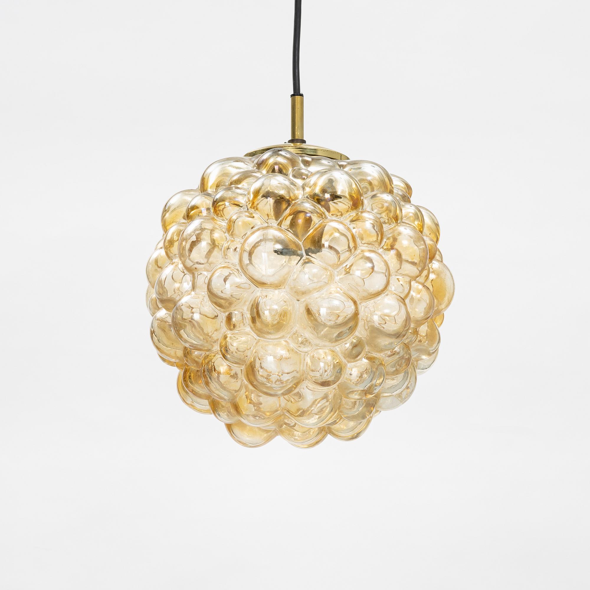 A glass ceiling lamp, Glashütte Limburg, Germany, second half of the 20th century.
