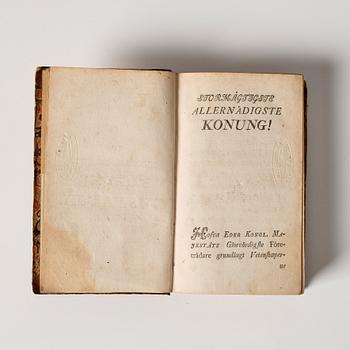 Carl Peter Thunberg, två volymer, del 1-4.  "Resa uti Europa, Africa, Asia förrättad åren 1770-1779".