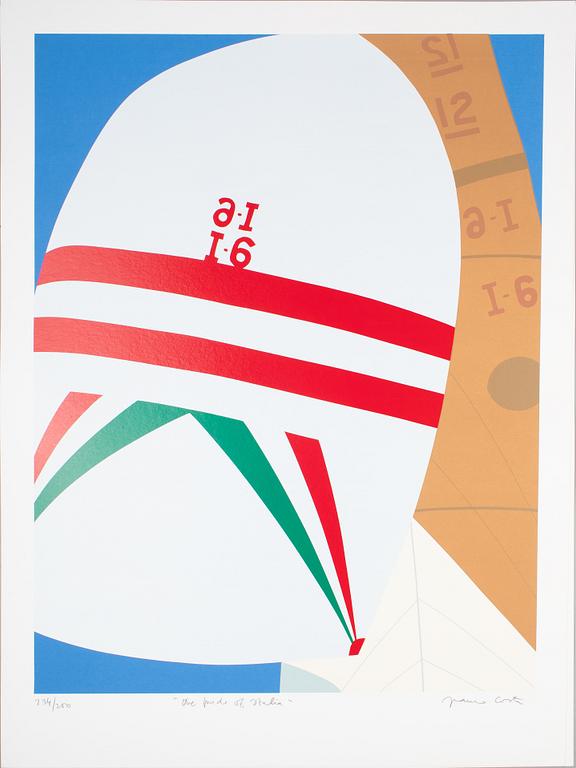 Franco Costa, "Red spinnaker in Florida", "Newport's sunset", "The ocean's championship", "The pride of Italia" (4).